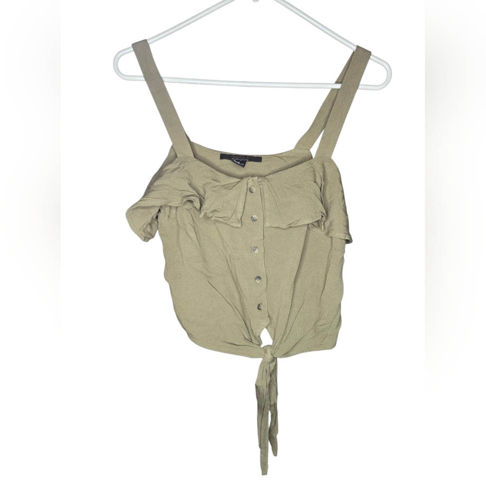 Forever 21 Olive Camisole with Button Detail